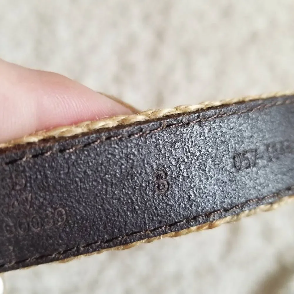 Vintage Eddie Bauer Leather + Woven Belt S